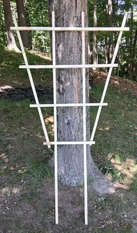 Handcrafted wooden rose trellis for climbing roses Brookside Farm Southborough MA